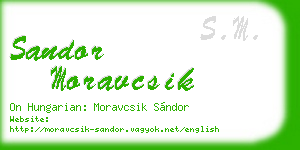 sandor moravcsik business card