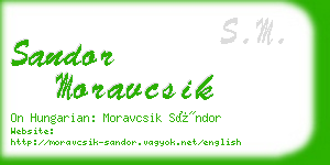 sandor moravcsik business card